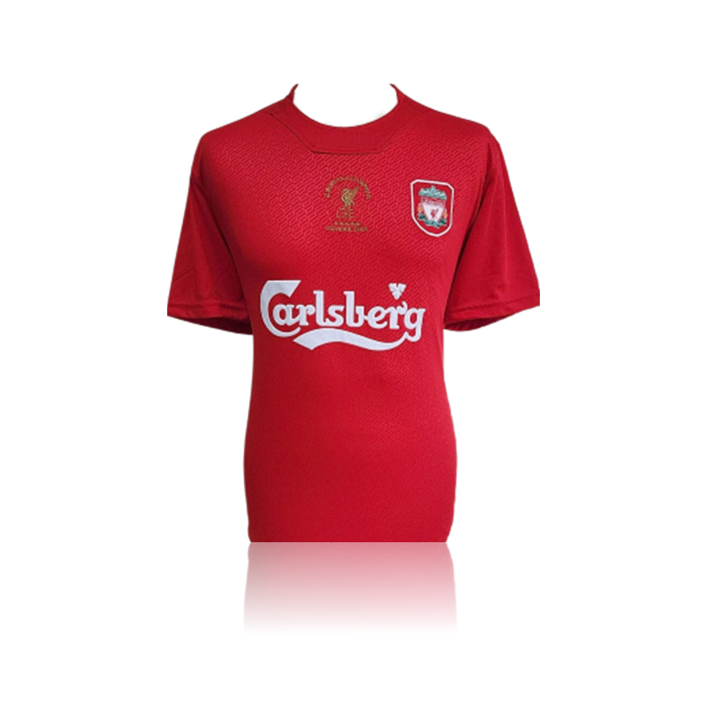 Steven Gerrard Hand Signed Liverpool 2005 ISTANBUL #8 Shirt in