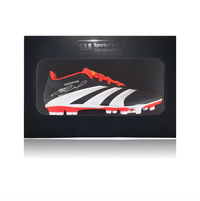 Steven Gerrard Hand Signed BLACK/WHITE/RED Adidas Predator Football Boot In AAA Gift Box