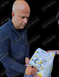 Arne Slot Hand Signed Liverpool 2024-25 CHAMPIONS #20 Home Shirt In Deluxe Classic Frame