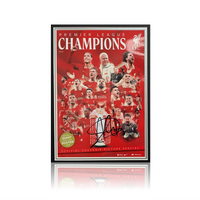 Arne Slot Hand Signed Liverpool 2024-25 CHAMPIONS Programme In Deluxe Classic Frame