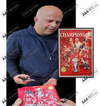 Arne Slot Hand Signed Liverpool 2024-25 CHAMPIONS Programme In Deluxe Classic Frame