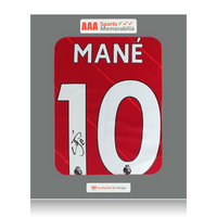 Sadio Mane Hand Signed Liverpool 2021-22 Home Shirt in AAA Gift Box
