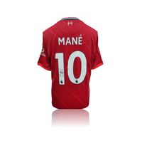 Sadio Mane Hand Signed Liverpool 2021-22 Home Shirt in AAA Gift Box