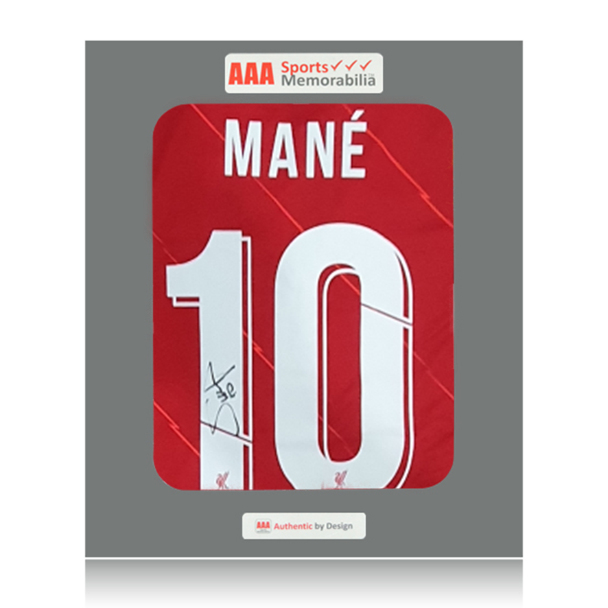Sadio Mane Hand Signed Liverpool 2021-22 Home Shirt in AAA Gift Box