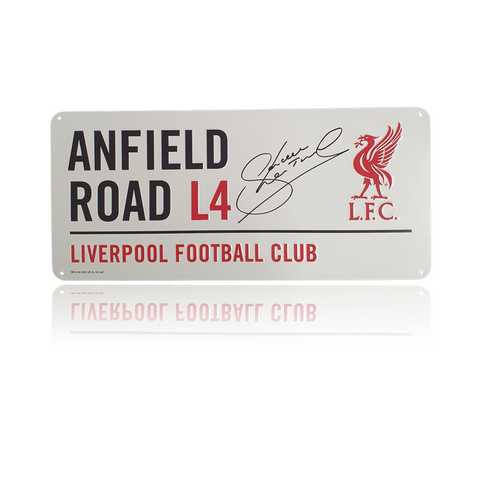 Sander Westerveld Hand Signed ANFIELD ROAD Sign & BLACK Glove Bundle.