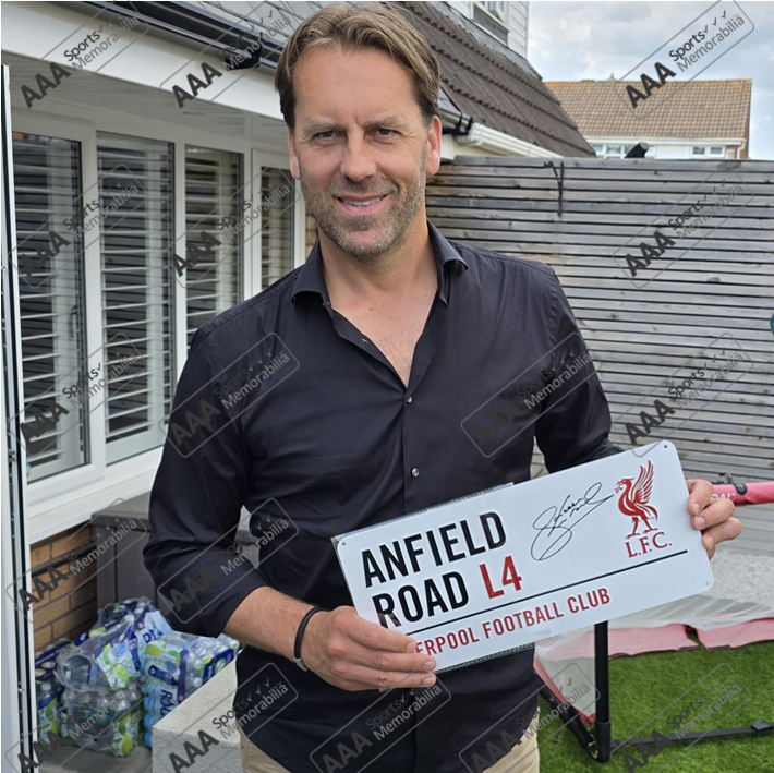 Sander Westerveld Hand Signed ANFIELD ROAD Sign