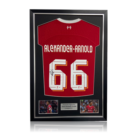 Trent Alexander-Arnold Hand Signed Liverpool 2023-24 Home Shirt in Deluxe Classic Frame