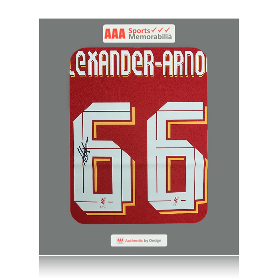 Trent Alexander-Arnold Hand Signed Liverpool 2023-24 Home Shirt in AAA Gift Box