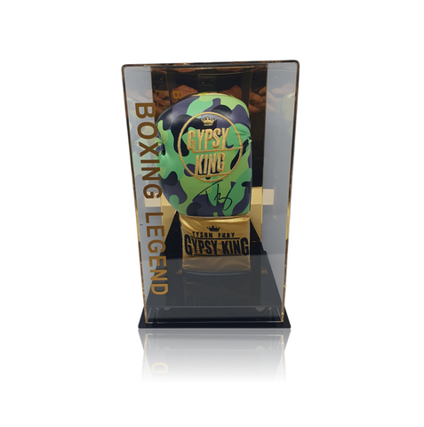 Tyson Fury Signed ‘Gypsy King’ CAMMO Boxing Glove in Deluxe Acrylic Display Case