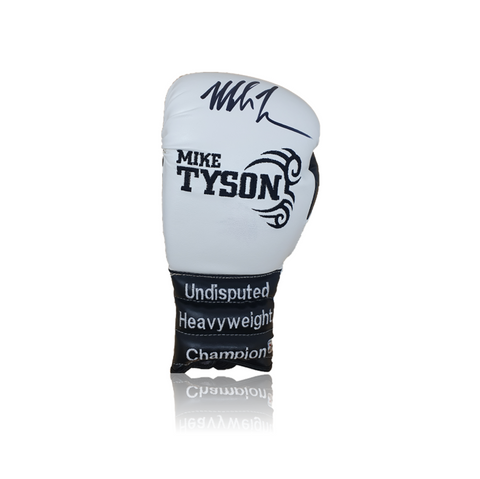 Mike Tyson Hand Signed Black/White ‘Trademark’ Tattoo Glove