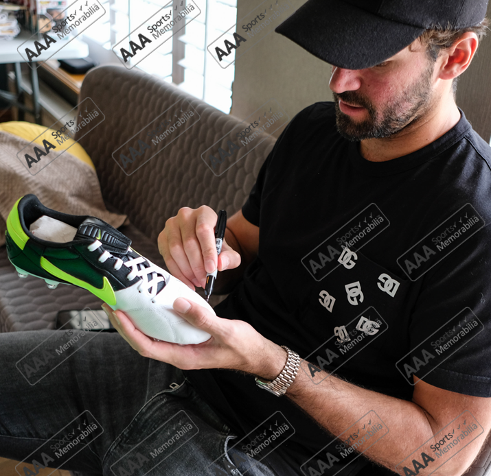 Alisson Becker Hand Signed White/Yellow Nike Premier 3 Football Boot