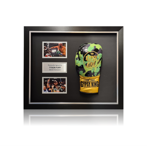 Tyson Fury Signed ‘Gypsy King’ CAMMO Boxing Glove in Deluxe Dome Frame