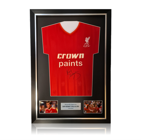 Kenny Dalglish Hand Signed 1985-86 Liverpool FC Home Shirt in Deluxe Classic Frame