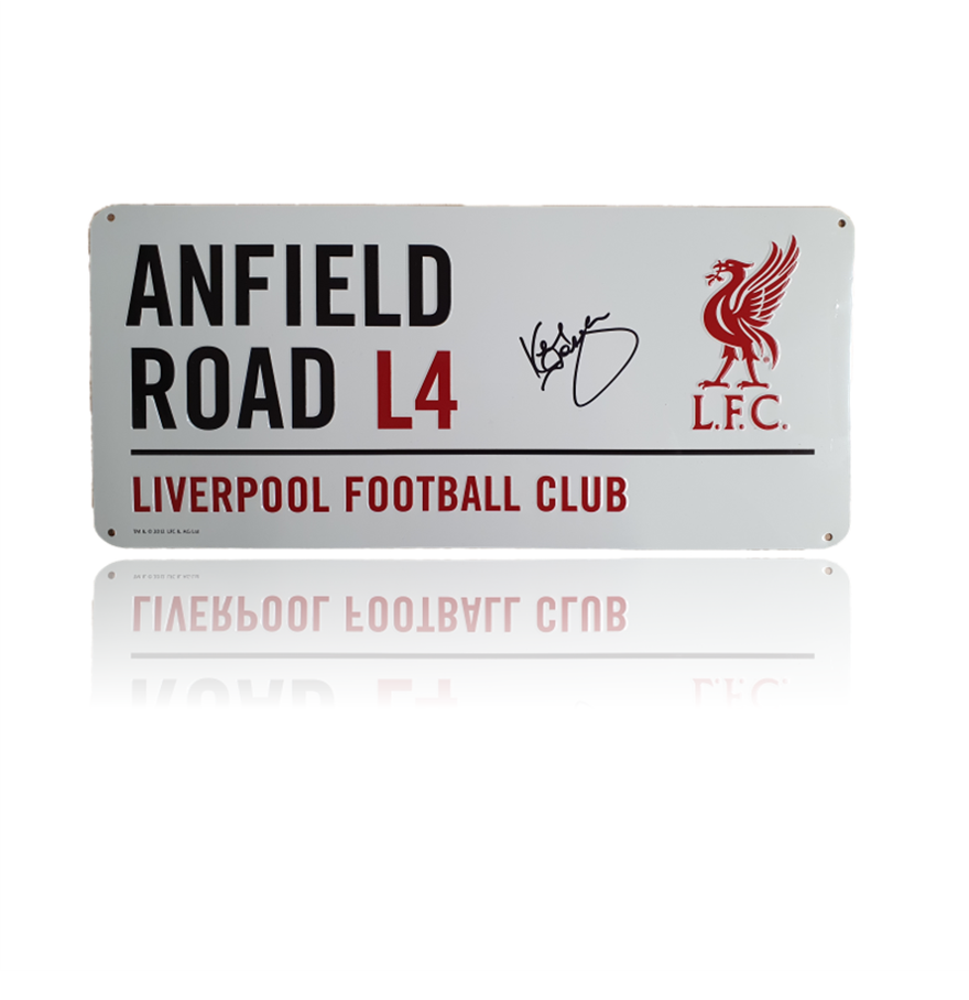 Sir Kenny Dalglish Hand Signed 'Anfield Road' Metal Plaques