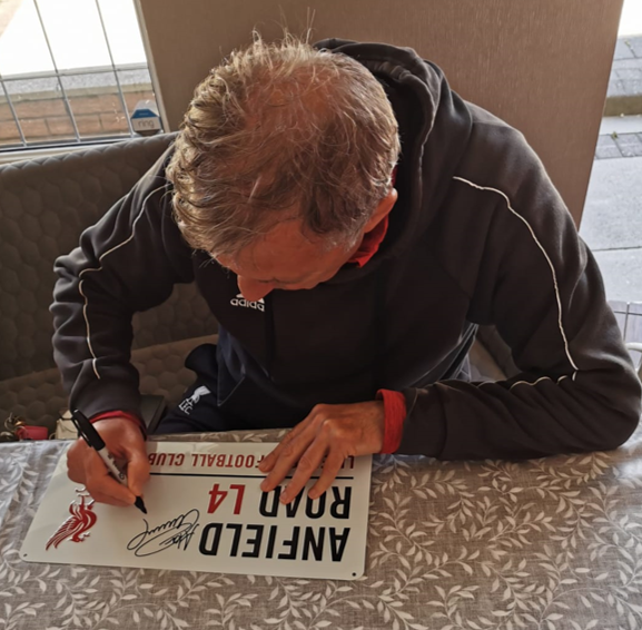 Alan Kennedy Hand Signed ‘Anfield Road’ Metal Sign