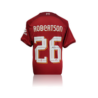 Andy Robertson Hand Signed Liverpool 2022-23 Home Shirt in Deluxe Classic Frame