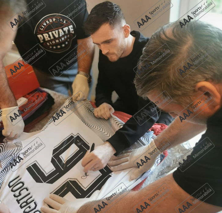 Andy Robertson Hand Signed Liverpool 2022-23 Away Shirt in AAA Gift Box