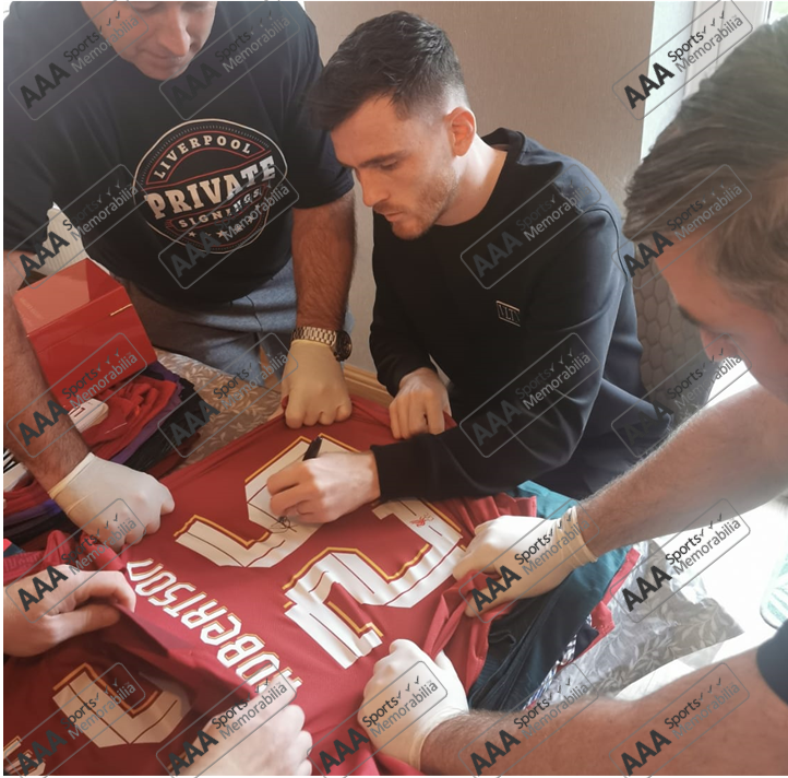 Andy Robertson Hand Signed Liverpool 2022-23 Home Shirt in Deluxe Classic Frame