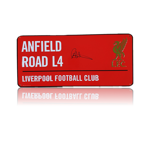 Andy Robertson Hand Signed RED Anfield Road Sign