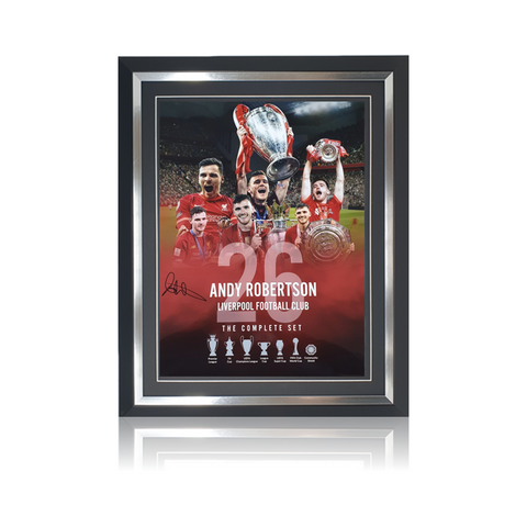 Andy Robertson Hand Signed 12" X 16" Montage in Classic Frame