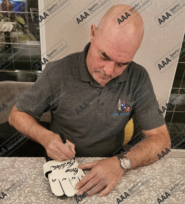 Bruce Grobbelaar Hand Signed BLACK Umbro Goalkeepers Glove.