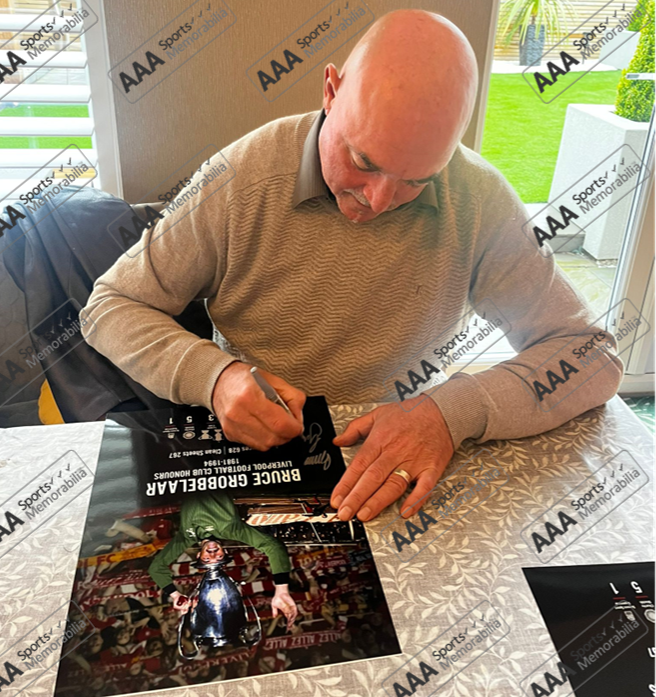 Bruce Grobbelaar Hand Signed LFC Career Stats Montage 16 x12