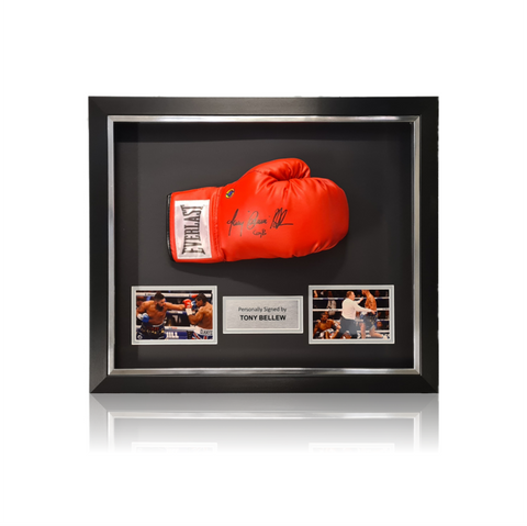 Tony Bellew Hand Signed Red Everlast Boxing Glove in Deluxe Classic Dome Frame