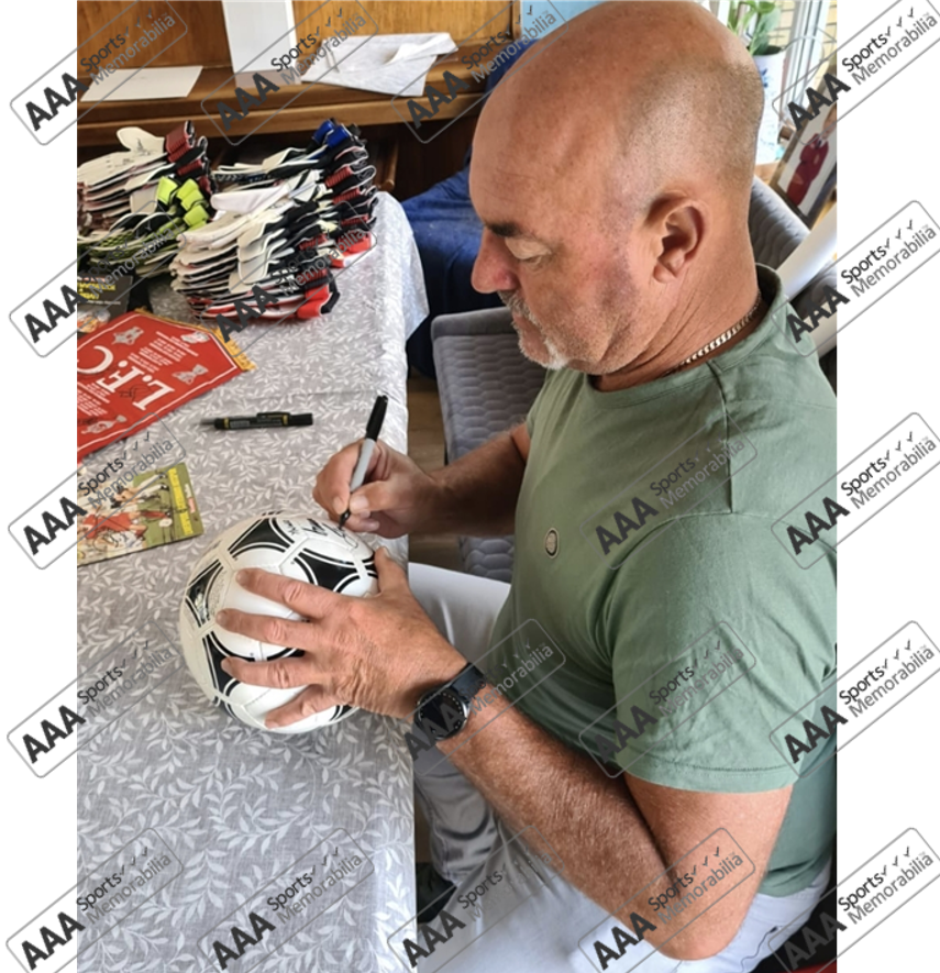 Bruce Grobbelaar Hand Signed Football. AAA Sports Memorabilia