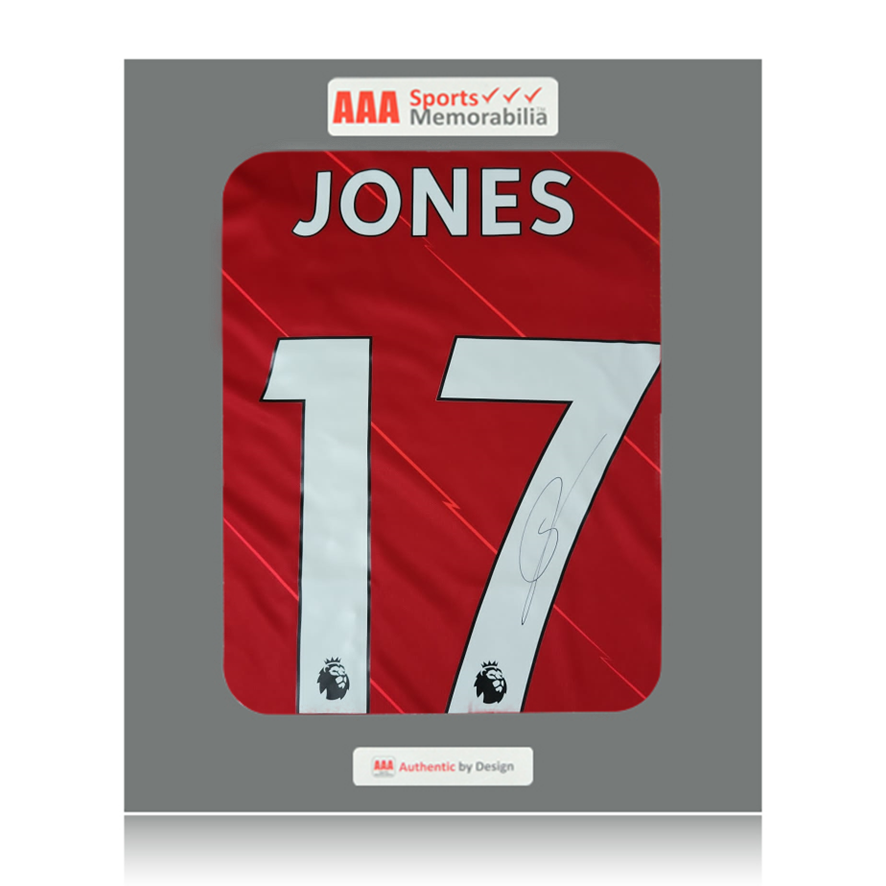 Curtis Jones hand signed Liverpool 2021/22 Home Shirt in AAA Gift Box