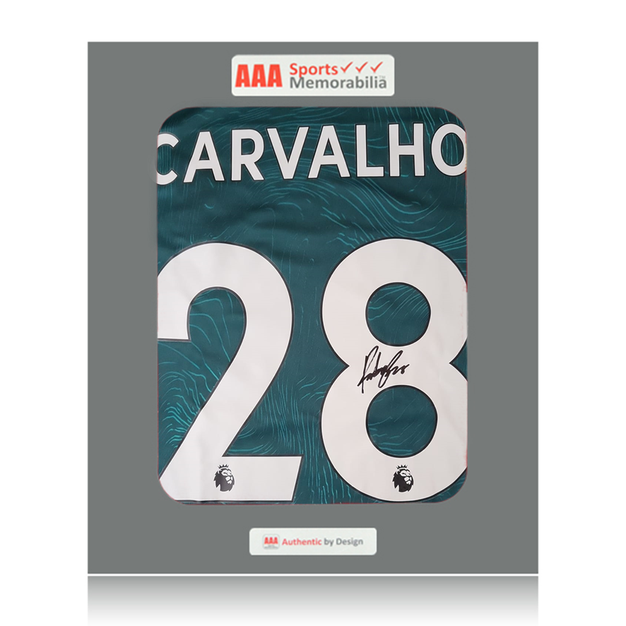 Fabio Carvalho Hand Signed Liverpool 2022-23 3rd Shirt in AAA Gift Box