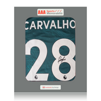 Fabio Carvalho Hand Signed Liverpool 2022-23 3rd Shirt in AAA Gift Box