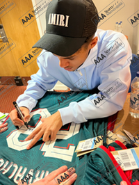 Fabio Carvalho Hand Signed Liverpool 2022-23 3rd Shirt in AAA Gift Box