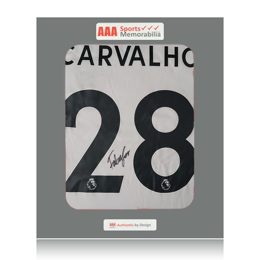 Fabio Carvalho Hand Signed Liverpool 2022-23 Away Shirt in AAA Gift Box