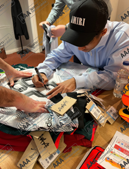 Fabio Carvalho Hand Signed Liverpool 2022-23 Away Shirt in AAA Gift Box