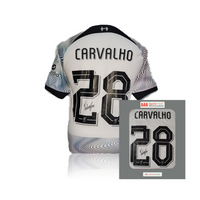 Fabio Carvalho Hand Signed Liverpool 2022-23 Away Shirt in AAA Gift Box
