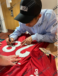 Fabio Carvalho Hand Signed Liverpool 2022-23 Home Shirt in Deluxe Classic Frame