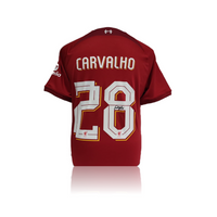 Fabio Carvalho Hand Signed Liverpool 2022-23 Home Shirt in AAA Gift Box