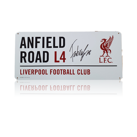 Fabio Carvalho Hand Signed Anfield Road Sign