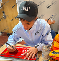 Fabio Carvalho Hand Signed RED Anfield Road Sign In Deluxe Classic Frame