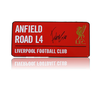 Fabio Carvalho Hand Signed RED Anfield Road Sign In Deluxe Classic Frame