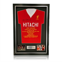 David Fairclough Hand Signed HITACHI Honours Shirt in Deluxe Classic Frame