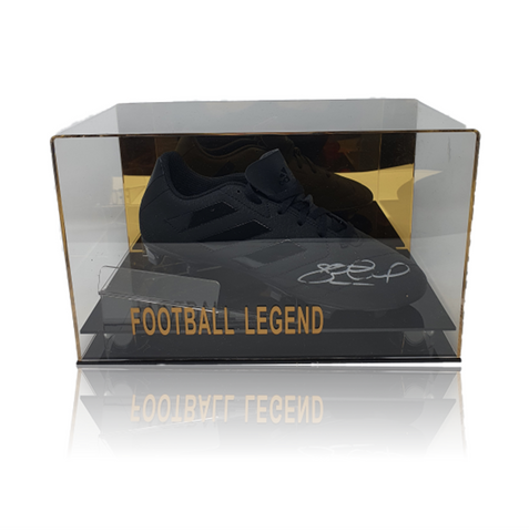 Steven Gerrard Hand Signed BLACK Adidas Football Boot In Acrylic Display Case