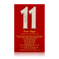Ryan Giggs Hand Signed #11 Career Honours Shirt in Deluxe Classic Frame