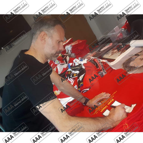 Ryan Giggs Hand Signed #11 Career Honours Shirt in Deluxe Classic Frame