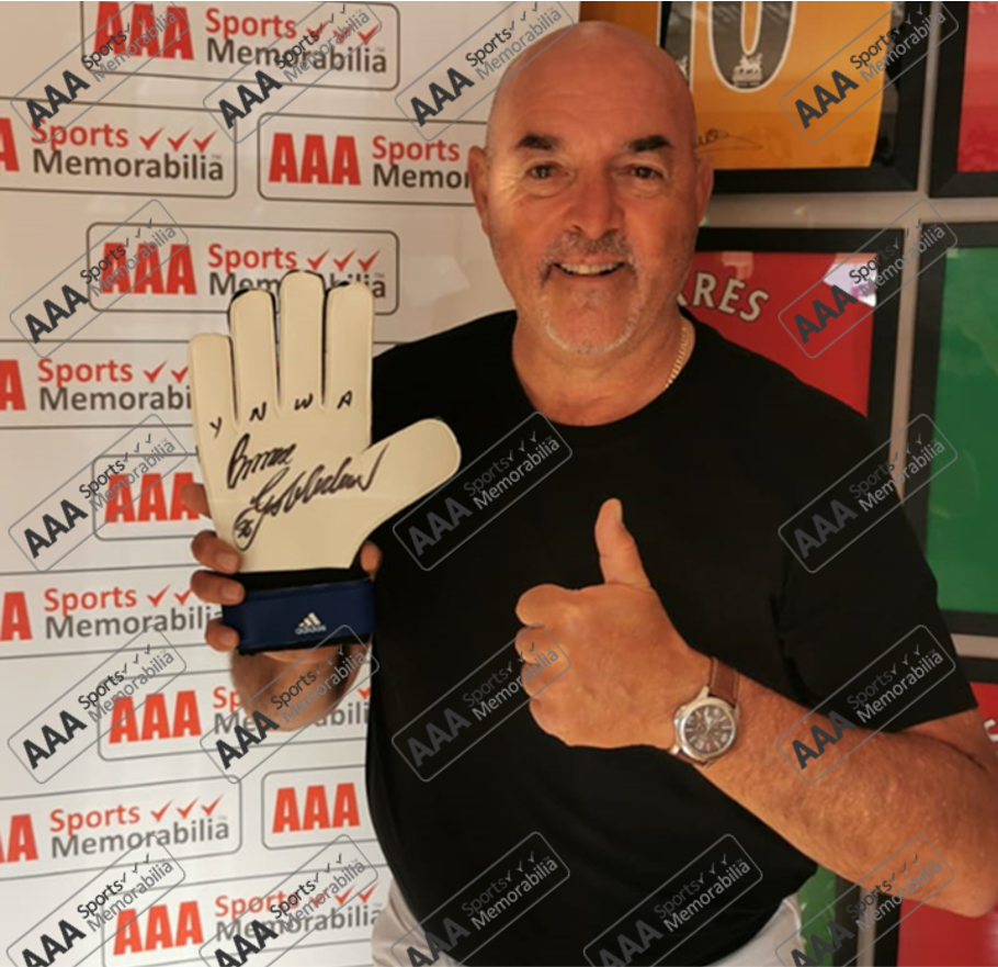 Bruce Grobbelaar Hand Signed BLUE Goalkeepers Glove.