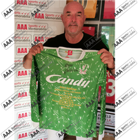 Bruce Grobbelaar Hand Signed CANDY Goalkeepers Honours Shirt In Deluxe Classic Frame