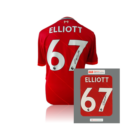 Harvey Elliott Hand Signed Liverpool 2021-22 Home Shirt