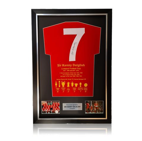 Kenny Dalglish Hand Signed ‘2021 Honours ’ Presentation in Deluxe Classic Frame
