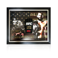 Jorge Masvidal ‘BMF’ Black Hand Signed MMA Glove in Deluxe Classic Dome Frame
