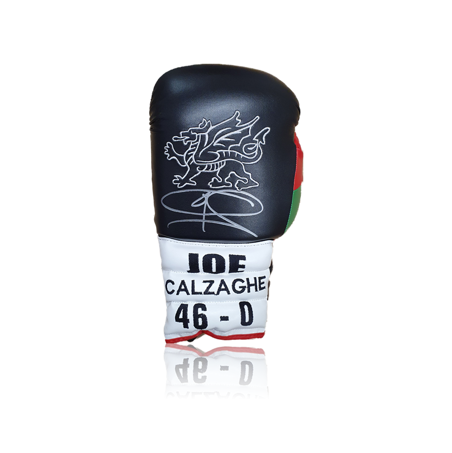 Joe Calzaghe Hand Signed ‘46-0’ Boxing Glove in Deluxe Acrylic Display Case